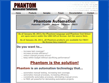 Tablet Screenshot of phantomtest.com